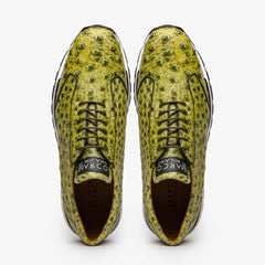 Marco Di Milano Scanno Green Ostrich Quill Sneakers