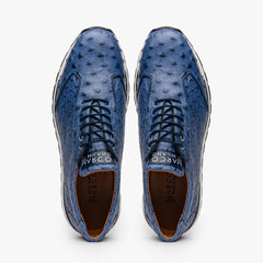 Marco Di Milano Scanno Navy Ostrich Quill Sneakers