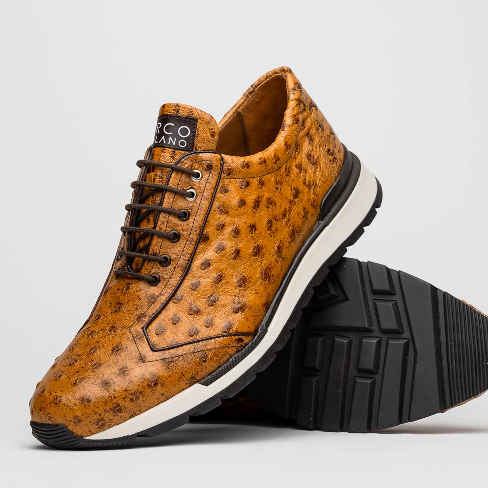 Marco Di Milano Scanno Paja Ostrich Quill Sneakers 3 SCANNO_OSTRICH_PAJA_8  - from alligatorwarehouse.com