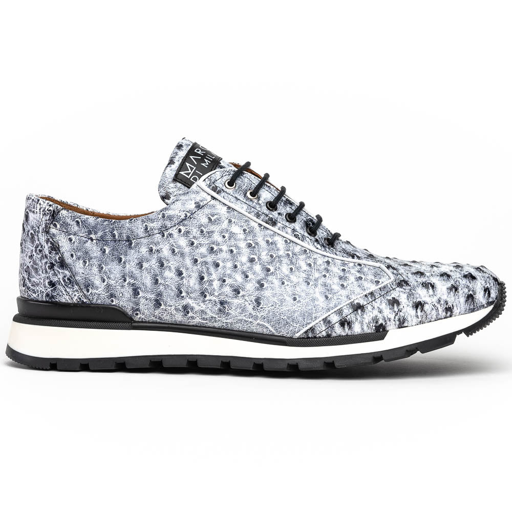 Marco Di Milano Scanno Antique Newspaper Ostrich Quill Sneakers 1 SCANNO_OSTRICH_NEWSPAPER_8  - from alligatorwarehouse.com