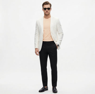 Miami Vice Sonny Crockett Mens White Blazer – Classic Fit Formal Casual Dress Jacket for Business and Wedding Iconic Characters Pop Culture