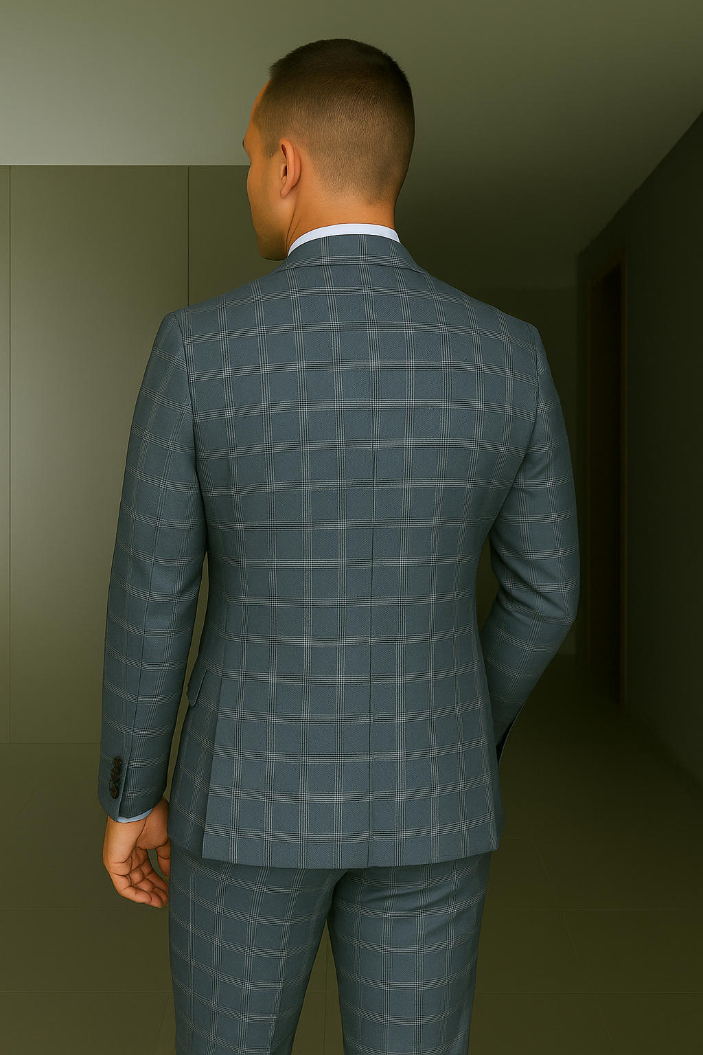 Wool Suit - Italian Made Business Suit by Statement Men's 3 Piece 100% Wool Modern Fit Suit - Coordinating Solid Color Vest 15 ZILONI-2_Grey_38R  - from alligatorwarehouse.com