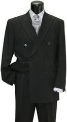 Mens Steve Harvey Brand Suit Double Breasted in Color Black Modern Fit
