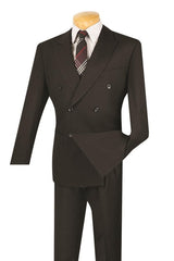Mens Steve Harvey Brand Suit Double Breasted in Color Black Modern Fit