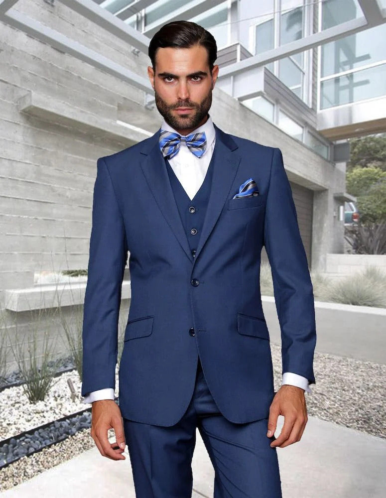 Statement Suit - Statement Italy Suit - Wool Suit- Statement Men's 100% Wool 3 Piece Suit - Tailored Fit