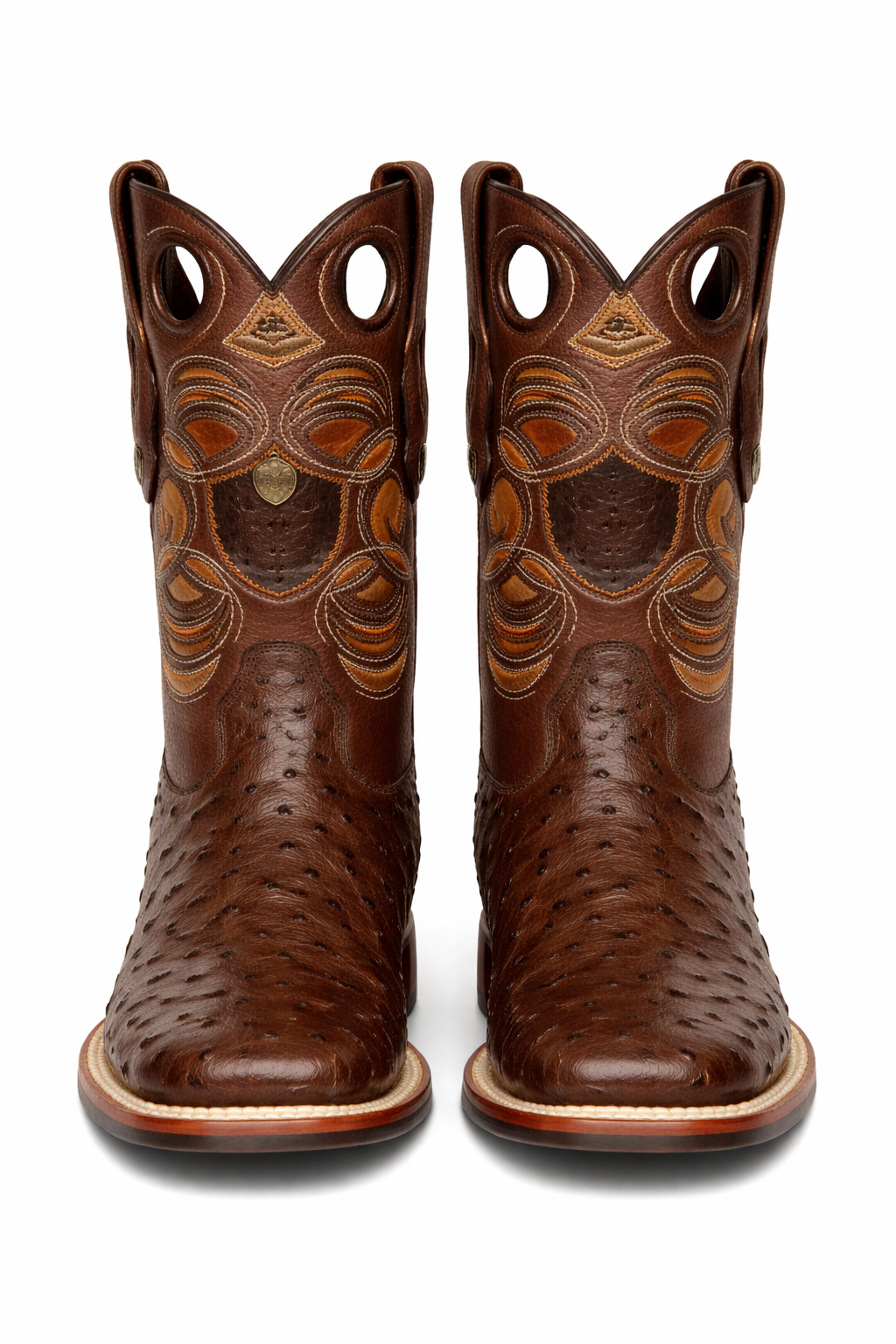 Men's Wild West Ostrich Skin Ranch Toe Boots 282503