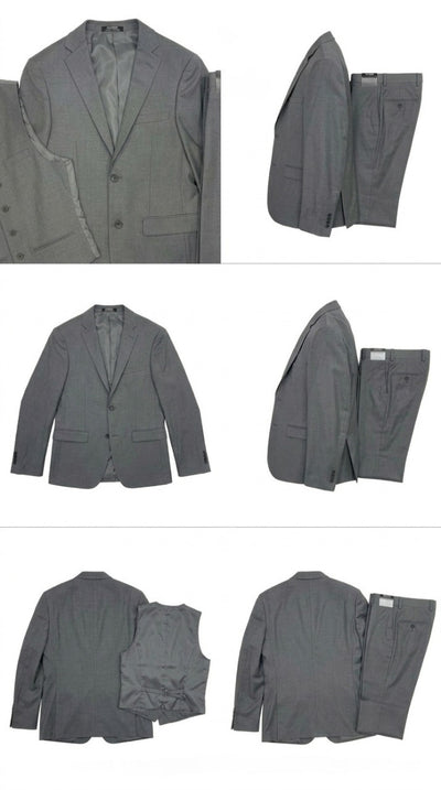 West End 9-1012S102 2PC Ultra Slim Fit Suit Light Grey