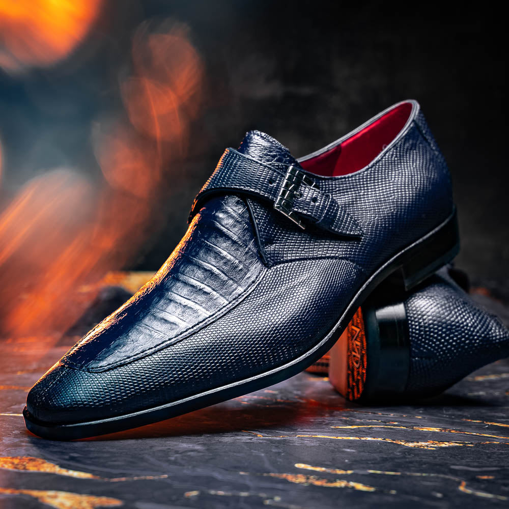 Marco Di Milano Toluca: Navy Leather Dress Shoes