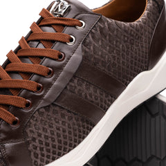 Marco Di Milano Verona Python & Calfskin Sneakers Brown