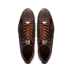 Marco Di Milano Verona Python & Calfskin Sneakers Brown