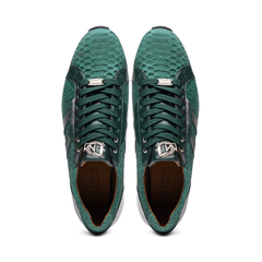 Marco Di Milano Verona Python & Calfskin Sneakers Green