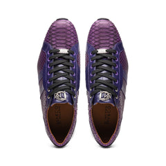 Marco Di Milano Verona Python & Calfskin Sneakers Purple