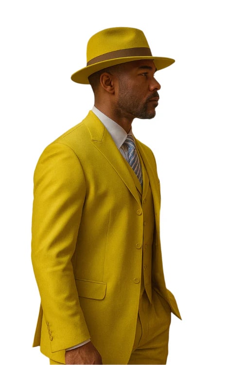 Yellow Zoot Suits - Mens Fashion Golish Yellow 1920s Vintage Look 3   - from alligatorwarehouse.com