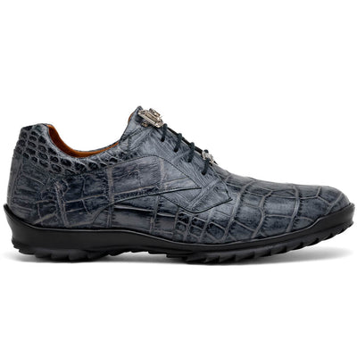 Marco_Di_Milano Vulcan Rustic Gray Leather Shoe