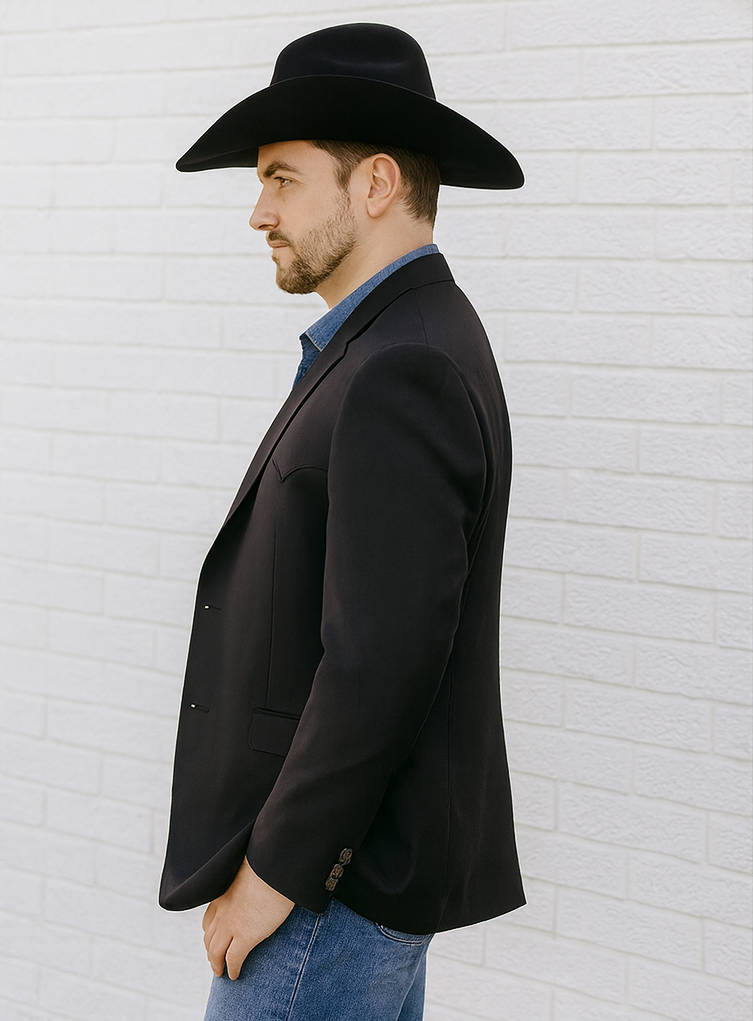 Western Blazer - Saco Para Hombre - Cowboy Blazer in Black Color Western Blazer - Saco Para Hombre - Cowboy Blazer in Black Color