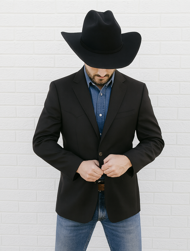 Western Blazer - Saco Para Hombre - Cowboy Blazer in Black Color Western Blazer - Saco Para Hombre - Cowboy Blazer in Black Color