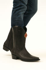King Exotic Men's Caiman Belly Snip Toe Boots