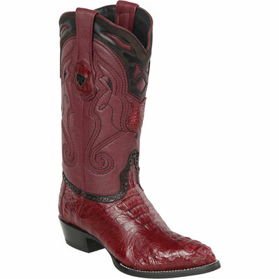 Men's Wild West Caiman Hornback Skin Yellow Gold J Toe Boots 29902-A 4 2990202-060  - from alligatorwarehouse.com