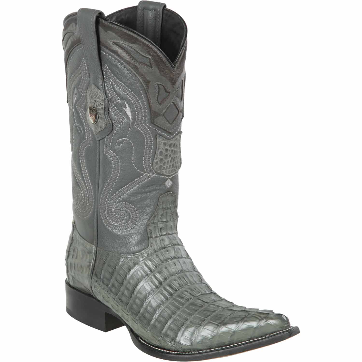 Men's Wild West Caiman Tail Skin 3X Toe Boots 29501-B 2 2950107-060  - from alligatorwarehouse.com