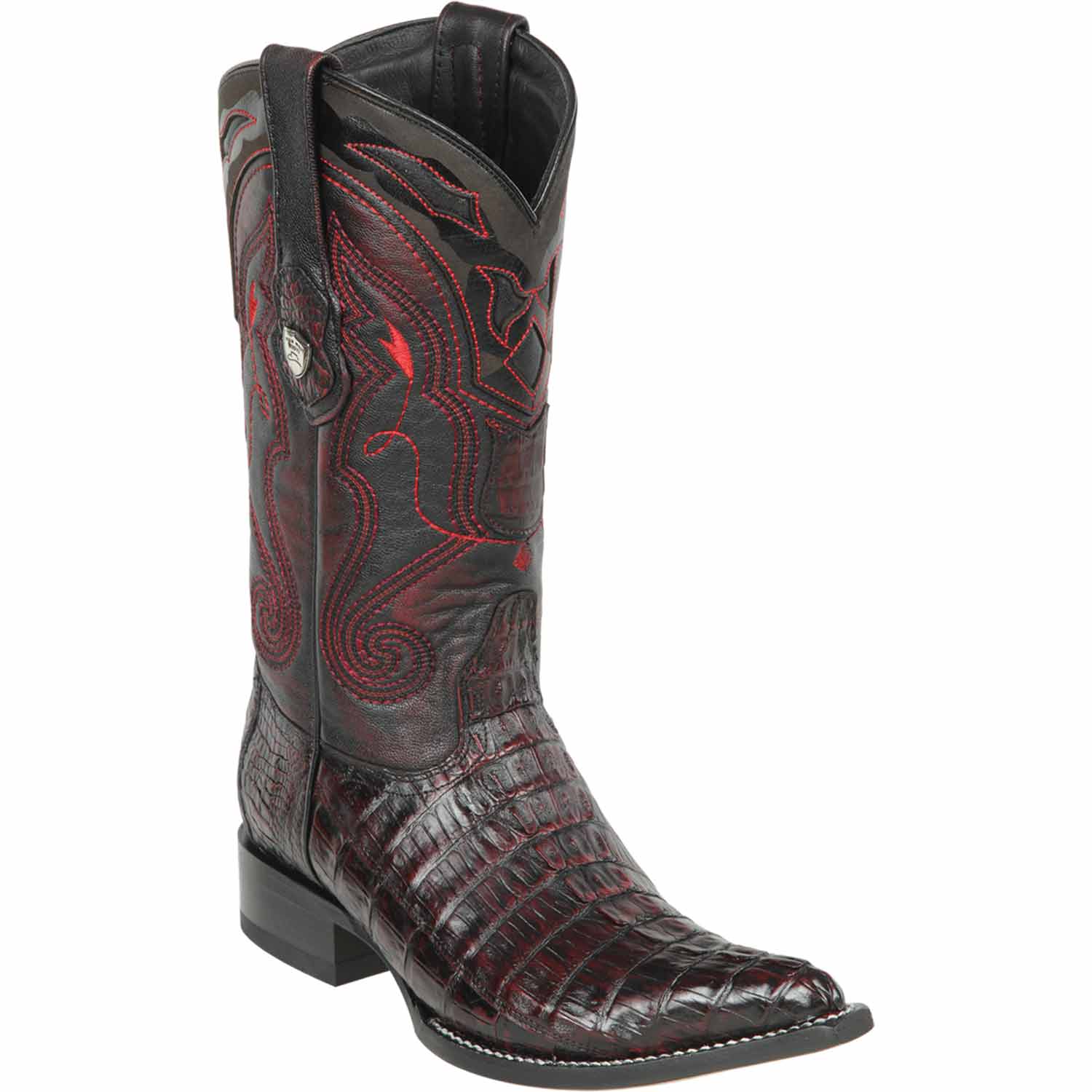 Men's Wild West Caiman Tail Skin 3X Toe Boots 29501-C 1 2950118-060  - from alligatorwarehouse.com