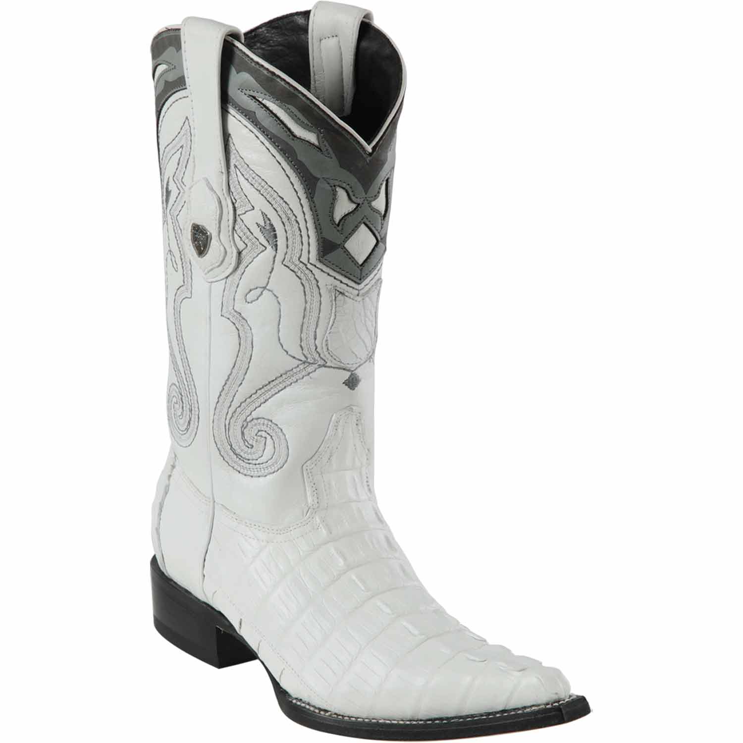 Men's Wild West Caiman Tail Skin 3X Toe Boots 29501-C 2 2950118-060  - from alligatorwarehouse.com