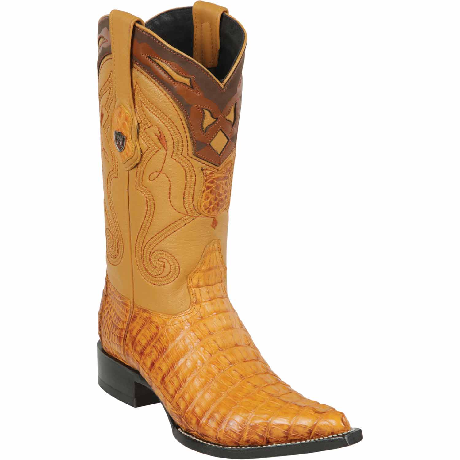 Men's Wild West Caiman Tail Skin 3X Toe Boots 29501-C 6 2950118-060  - from alligatorwarehouse.com