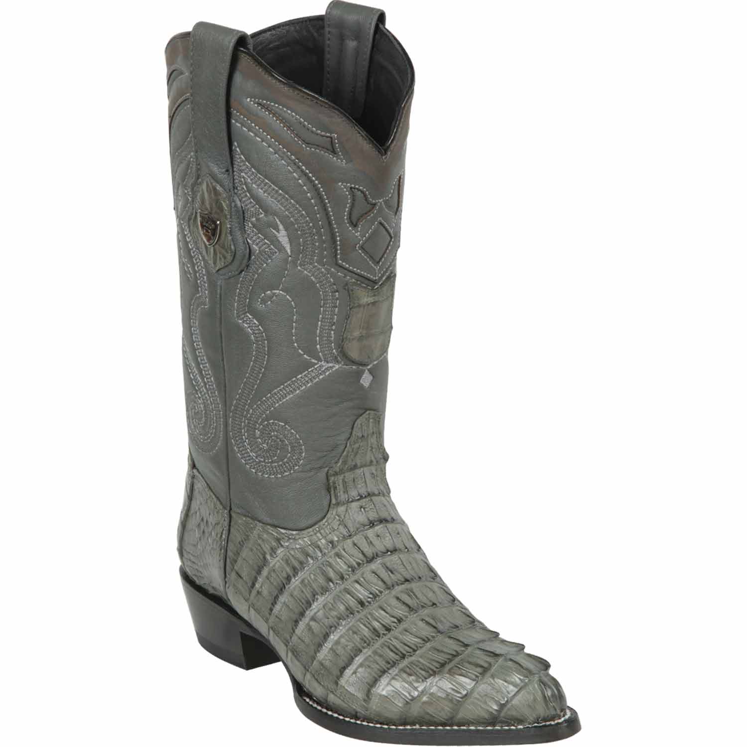Men's Wild West Caiman Tail Skin J Toe Boots 29901-B 1 2990109-060  - from alligatorwarehouse.com