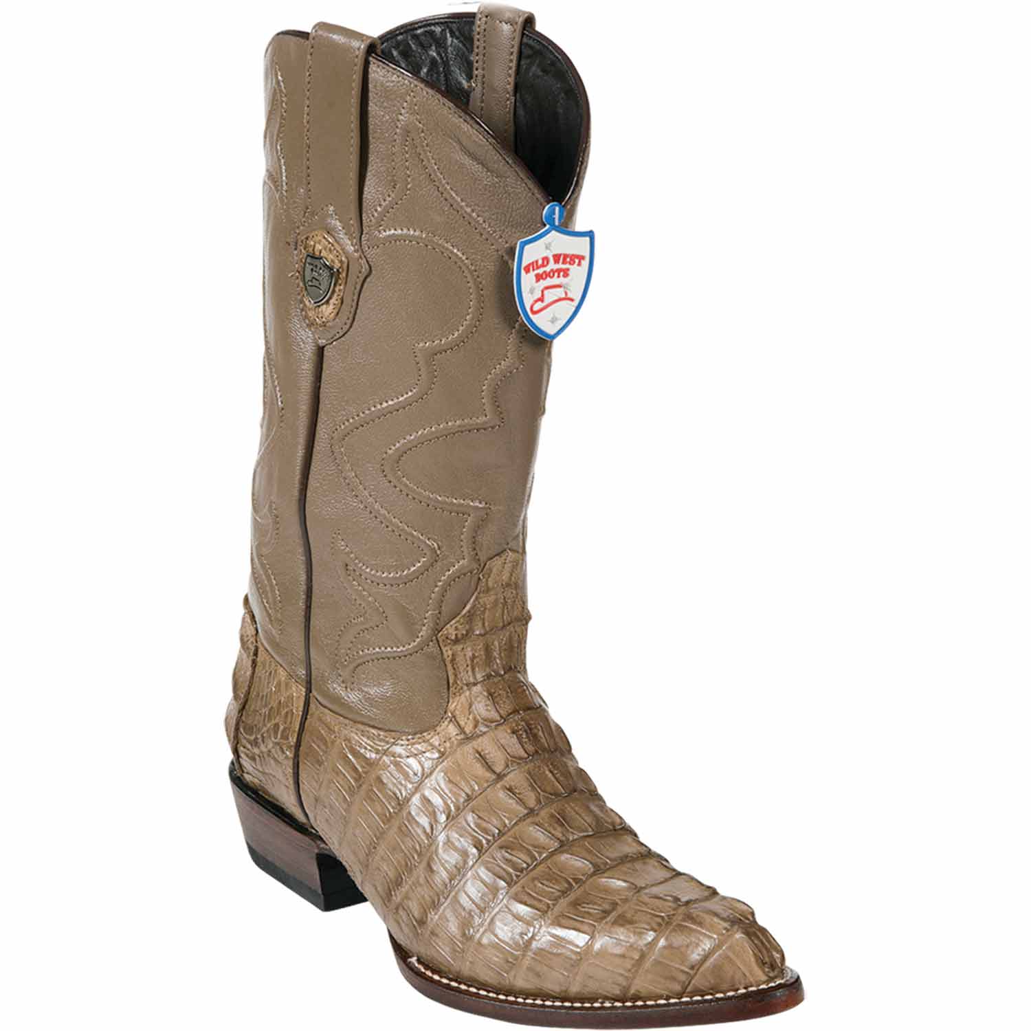 Men's Wild West Caiman Tail Skin J Toe Boots 29901-B 6 2990109-060  - from alligatorwarehouse.com