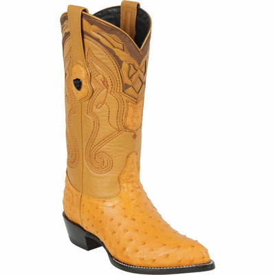 Men's Wild West Ostrich Skin J Toe Boots 29903-A 1 2990302-060  - from alligatorwarehouse.com
