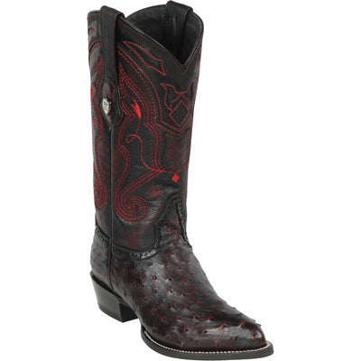 Men's Wild West Ostrich Skin J Toe Boots 29903-B 4 2990309-060  - from alligatorwarehouse.com