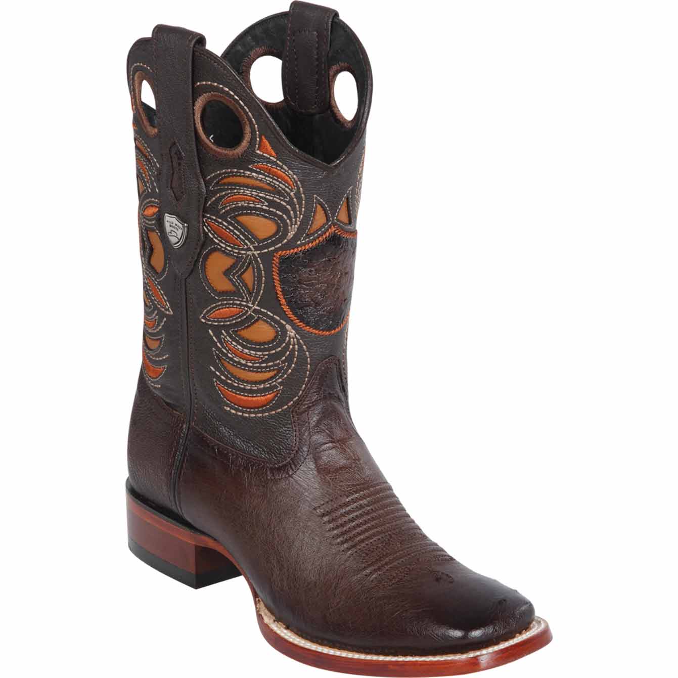 Men's Wild West Smooth Ostrich Ranch Toe Boots 282497 4 28249705-060  - from alligatorwarehouse.com