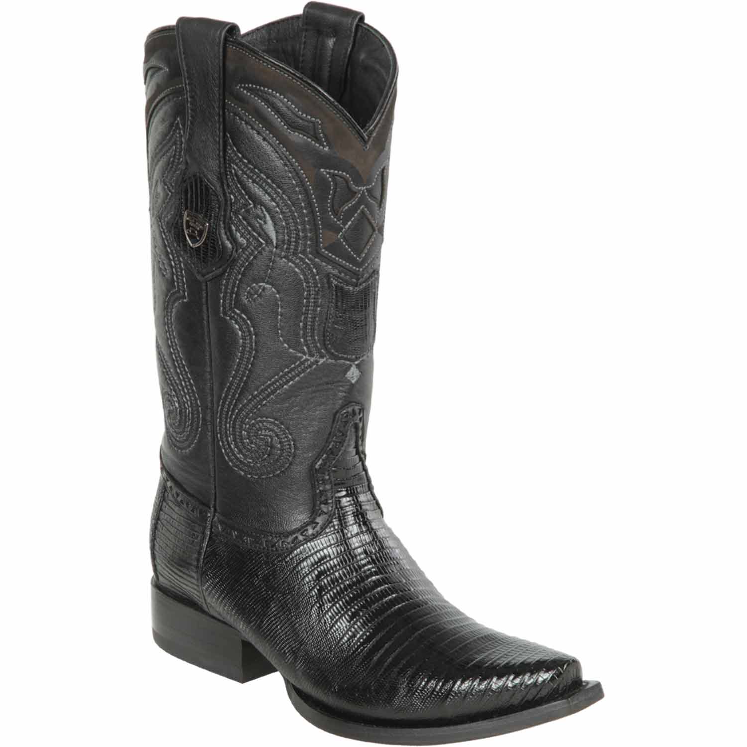 Men's Wild West Teju Lizard Skin Snip Toe Boots 29407 1 2940705-060  - from alligatorwarehouse.com