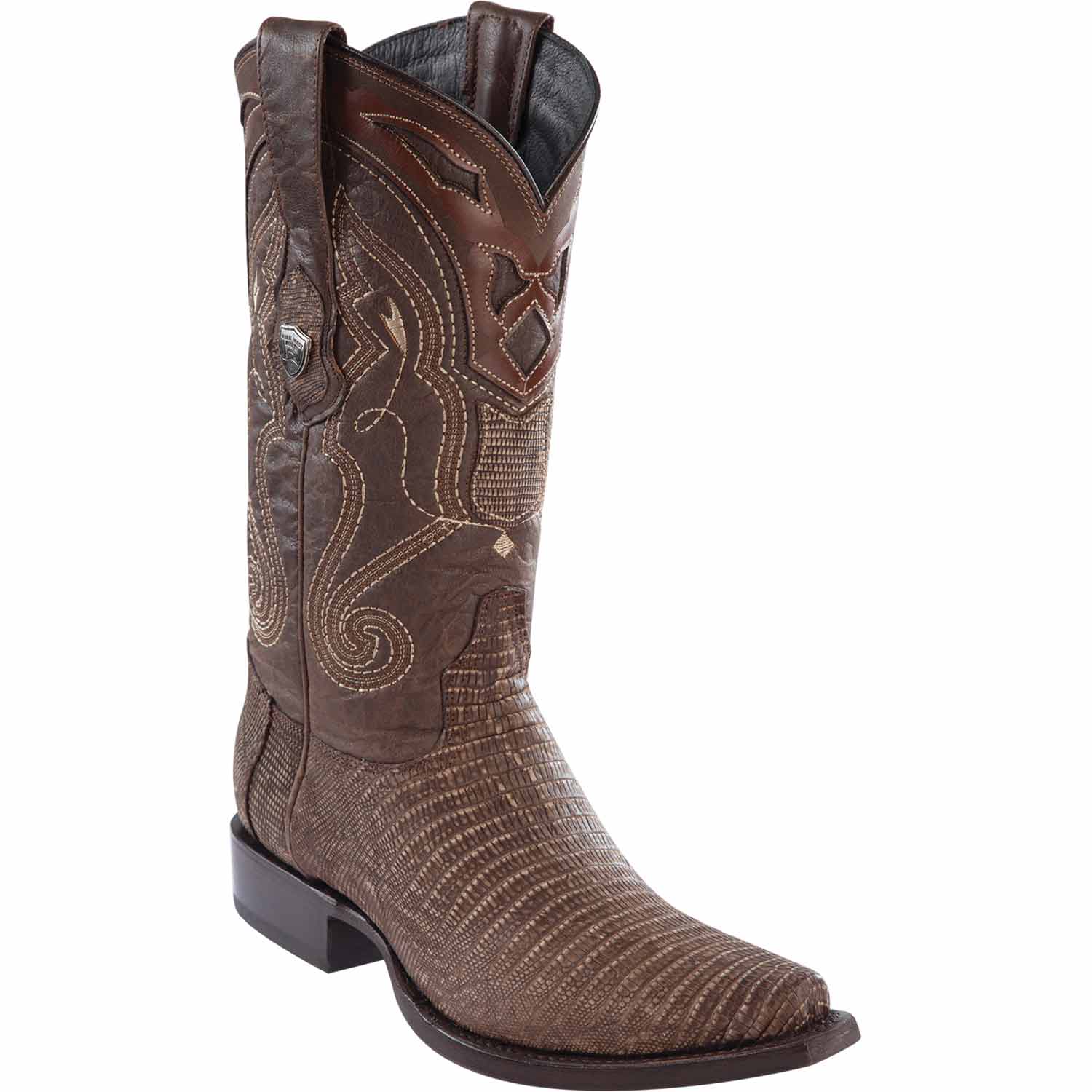Men's Wild West Teju Lizard Skin Snip Toe Boots 29407 4 2940705-060  - from alligatorwarehouse.com