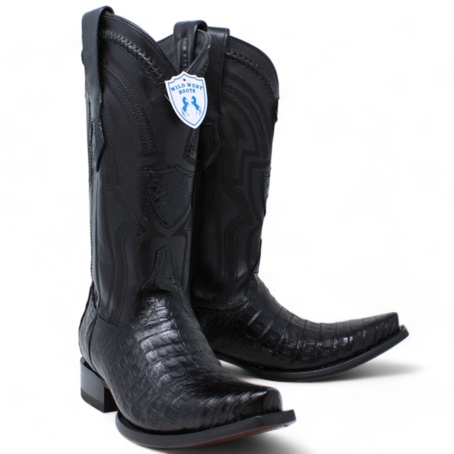 Men's Wild West Caiman Belly Skin Snip Toe Boot 294L8205 1 294L8205-060  - from alligatorwarehouse.com