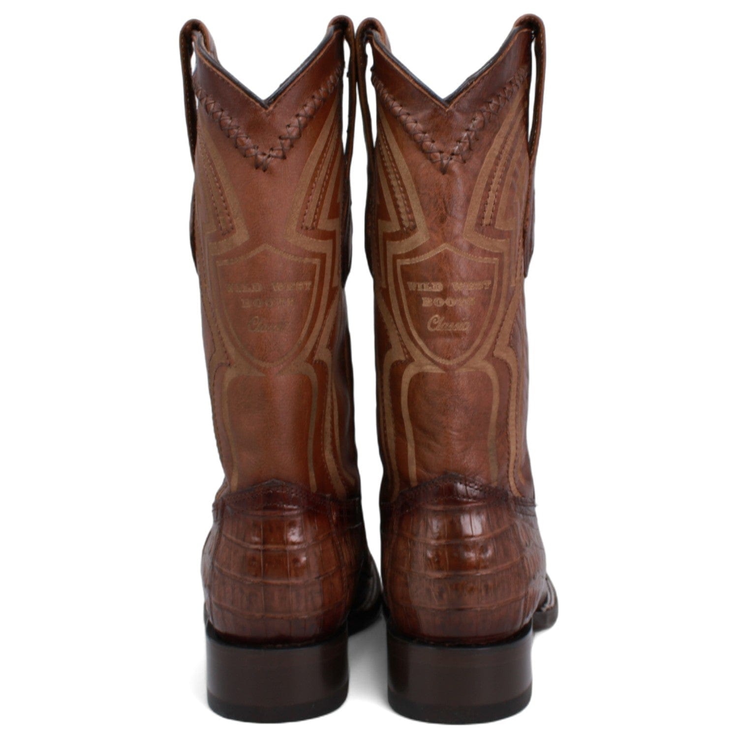 Men's Wild West Caiman Tail Ranch Toe Boots 2824L01 10 2824L0105-060  - from alligatorwarehouse.com