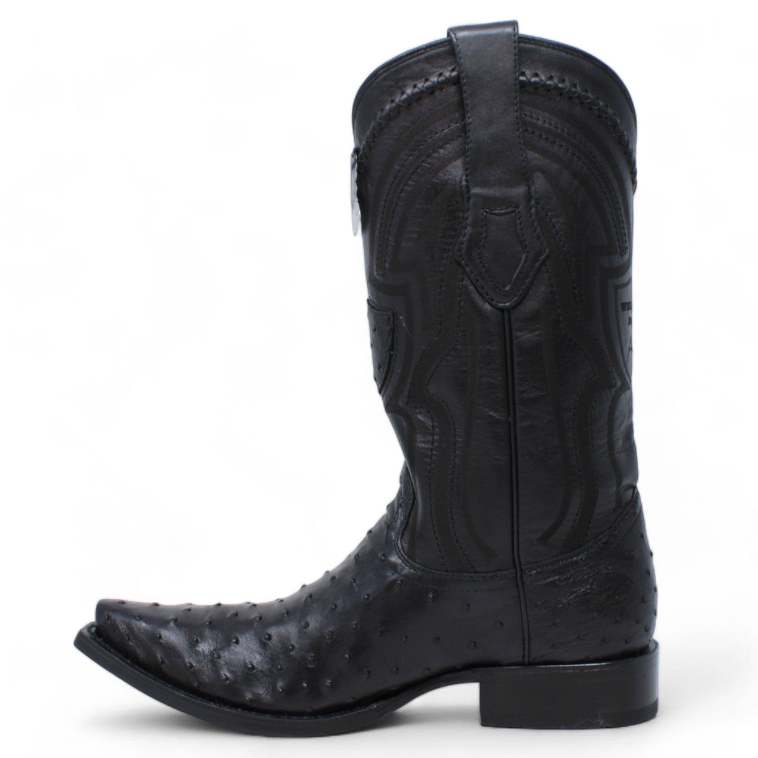 Men's Wild West Ostrich Skin Snip Toe Boots 294L03 5 294L0305-060  - from alligatorwarehouse.com