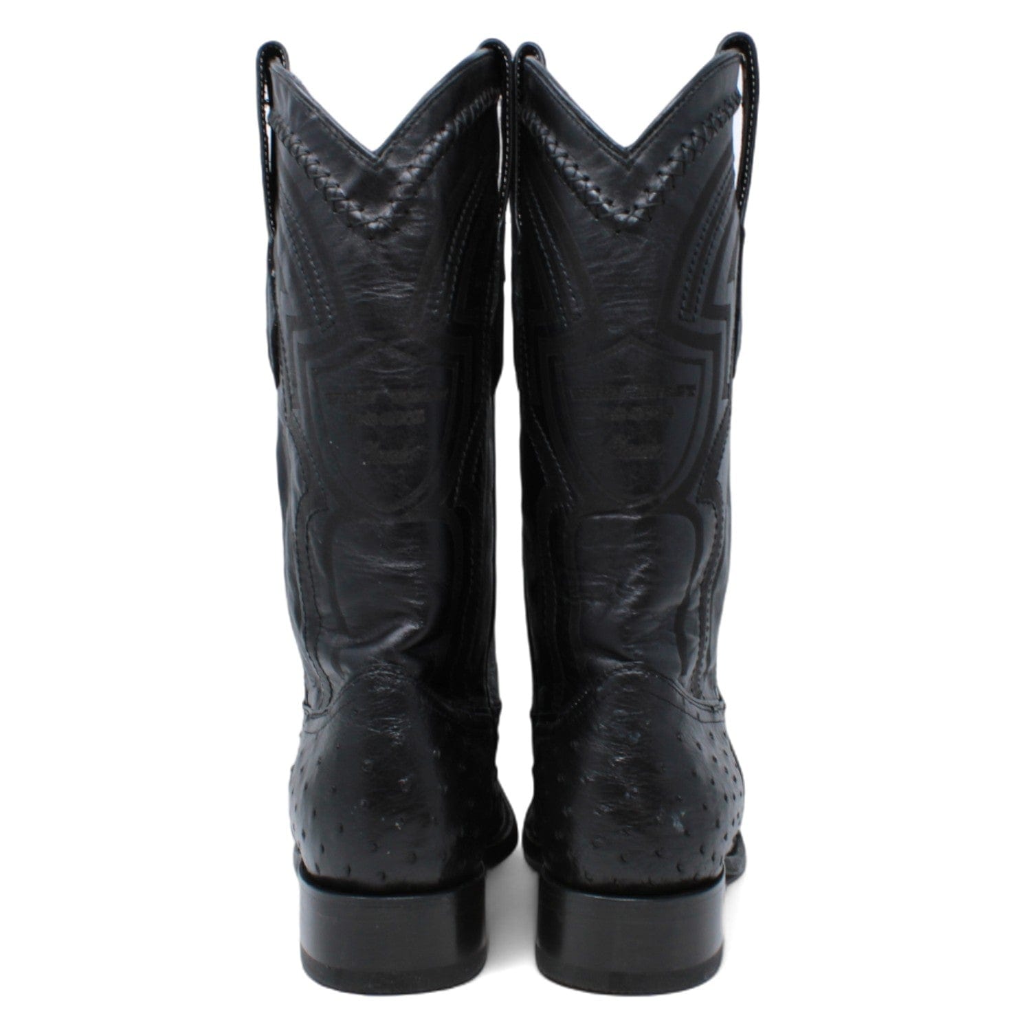 Men's Wild West Ostrich Skin Snip Toe Boots 294L03 3 294L0305-060  - from alligatorwarehouse.com