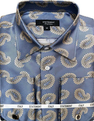 Statement Men's Long Sleeve Woven Shirt – Diverse Patterned Designs