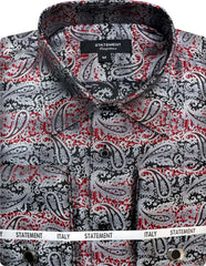 Statement Men's Long Sleeve Woven Shirt – Diverse Patterned Designs