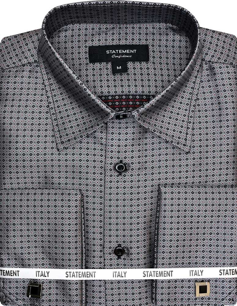 Statement Men's Long Sleeve Woven Shirt – Diverse Patterned Designs