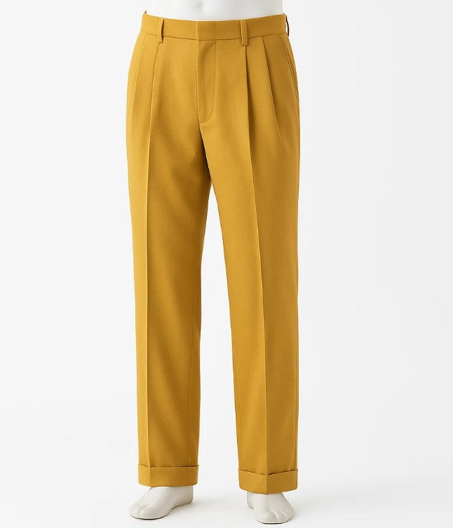 Mens Pleated Pants - Classic Style