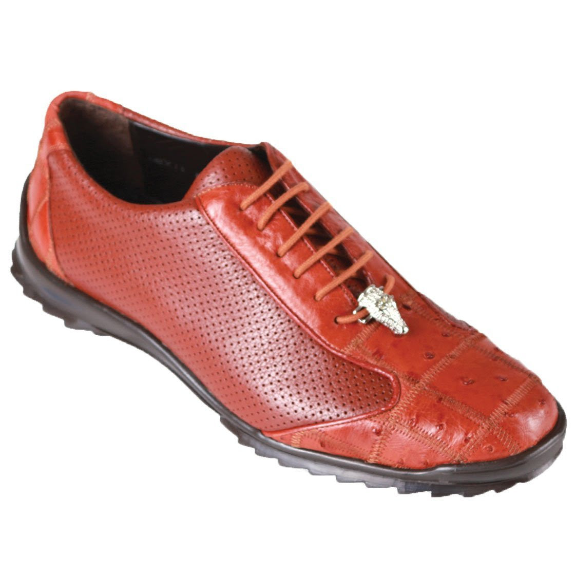 Sneaker  Estilo Casual Avestruz Zig-Zag 1   - from alligatorwarehouse.com