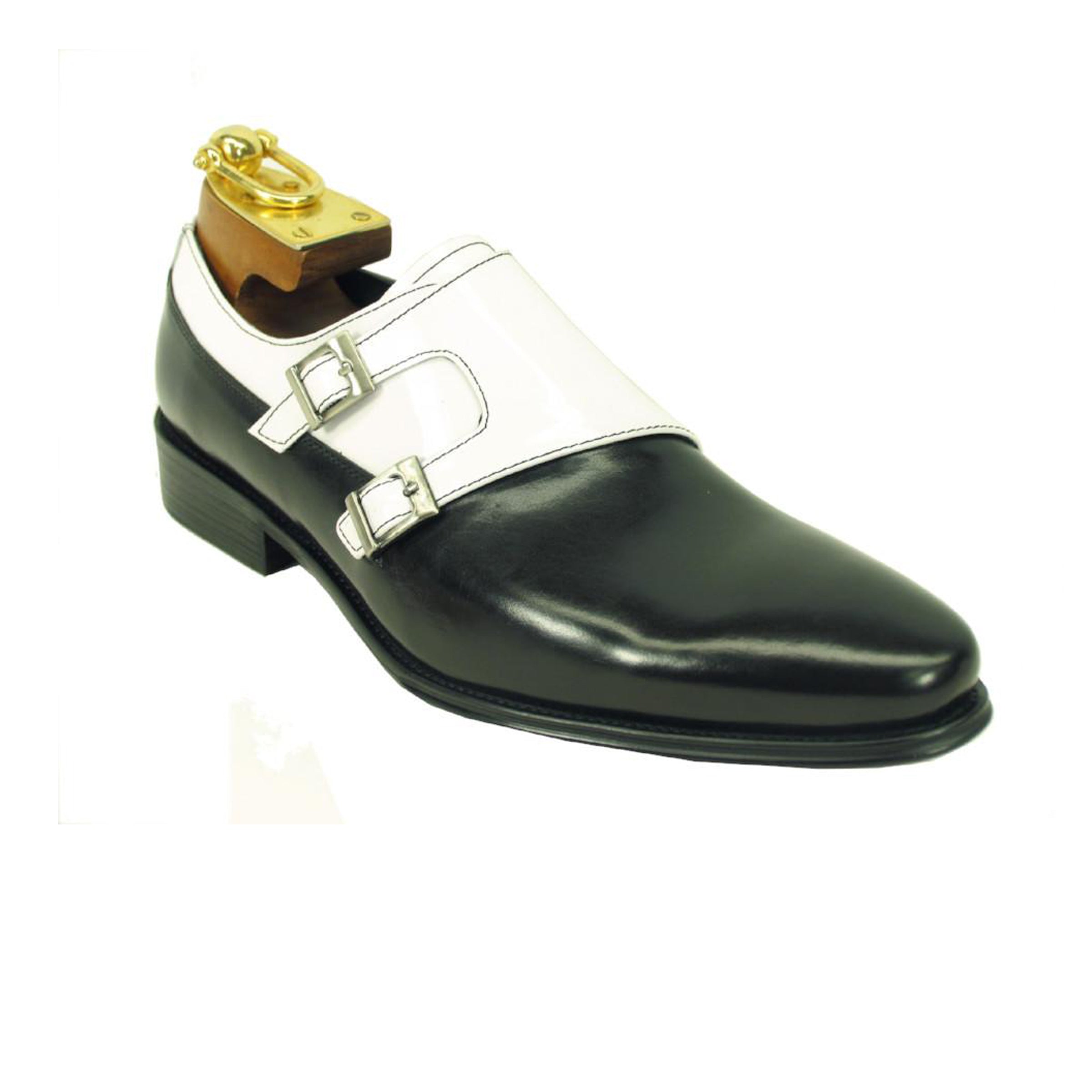 Mens Calfskin Double Buckle Monk Strap Dress Shoe in Cognac Mens Calfskin Double Buckle Monk Strap Dress Shoe in Cognac