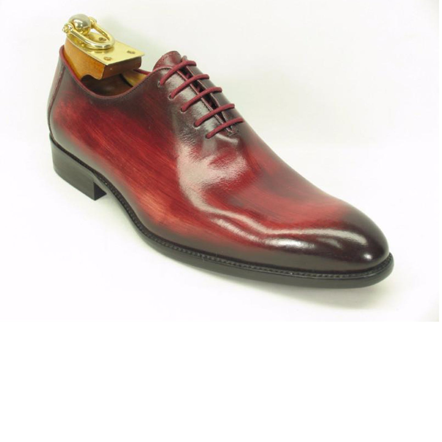 Mens Carrucci Hand Painted Oxford Lace Up Dress Shoe in Black