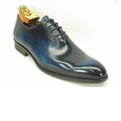 Mens Carrucci Hand Painted Oxford Lace Up Dress Shoe in Purple