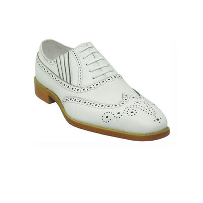 Mens Carrucci Burnished Leather Classic 1920's Wingtip Dress Shoe in Cognac 5   - from alligatorwarehouse.com