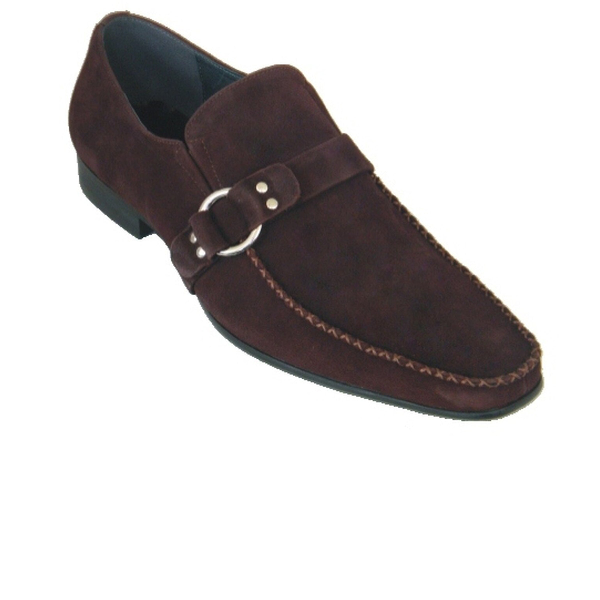 Mens Zota Brown Suede Slip On Loafer Dress Shoe in Brown 1 G6850-3-BRW-8  - from alligatorwarehouse.com
