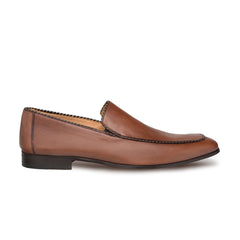 Mens Mezlan Brandt Calfskin Loafer Dress Shoe in Cognac