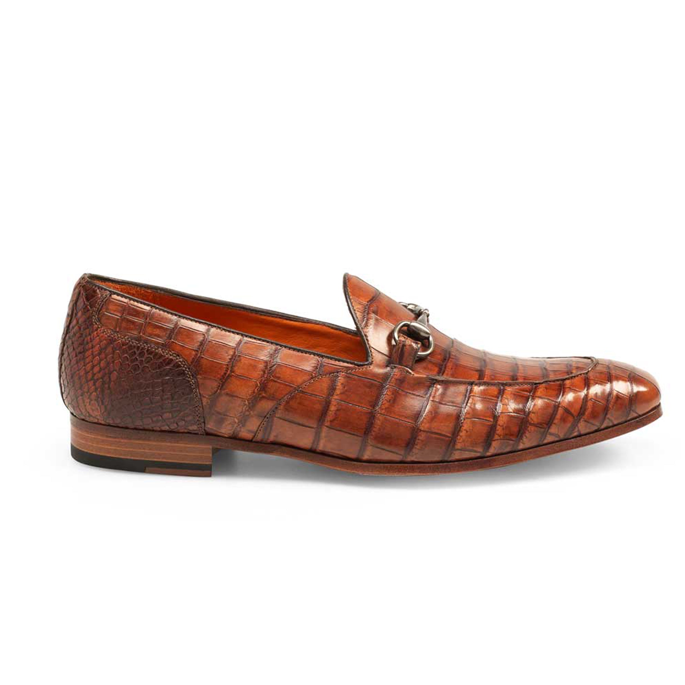 Mens Mezlan Borgese Alligator Dress Shoe Loafer in Cognac Mens Mezlan Borgese Alligator Dress Shoe Loafer in Cognac