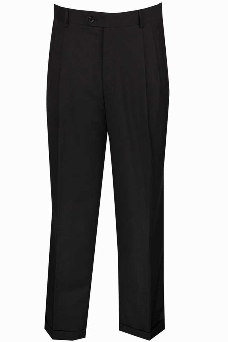 Mens Classic Fit Single Pleat Dress Slacks in Black – Alligator Warehouse